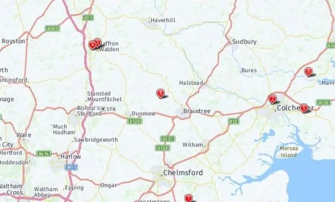Tour map for Gardens of Hampshire & The Isle of Wight