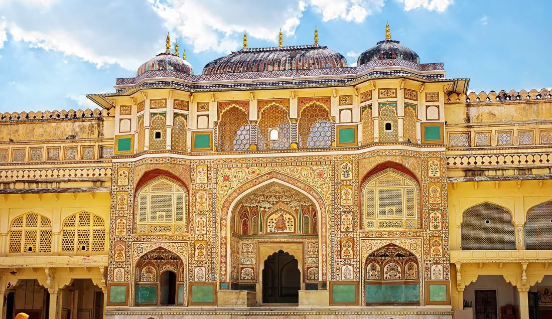 Explore the Amber Fort in Jaipur.
