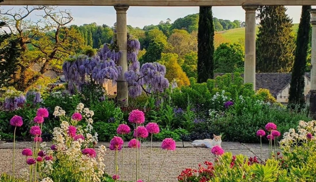 Explore the historic gardens of Iford Manor.